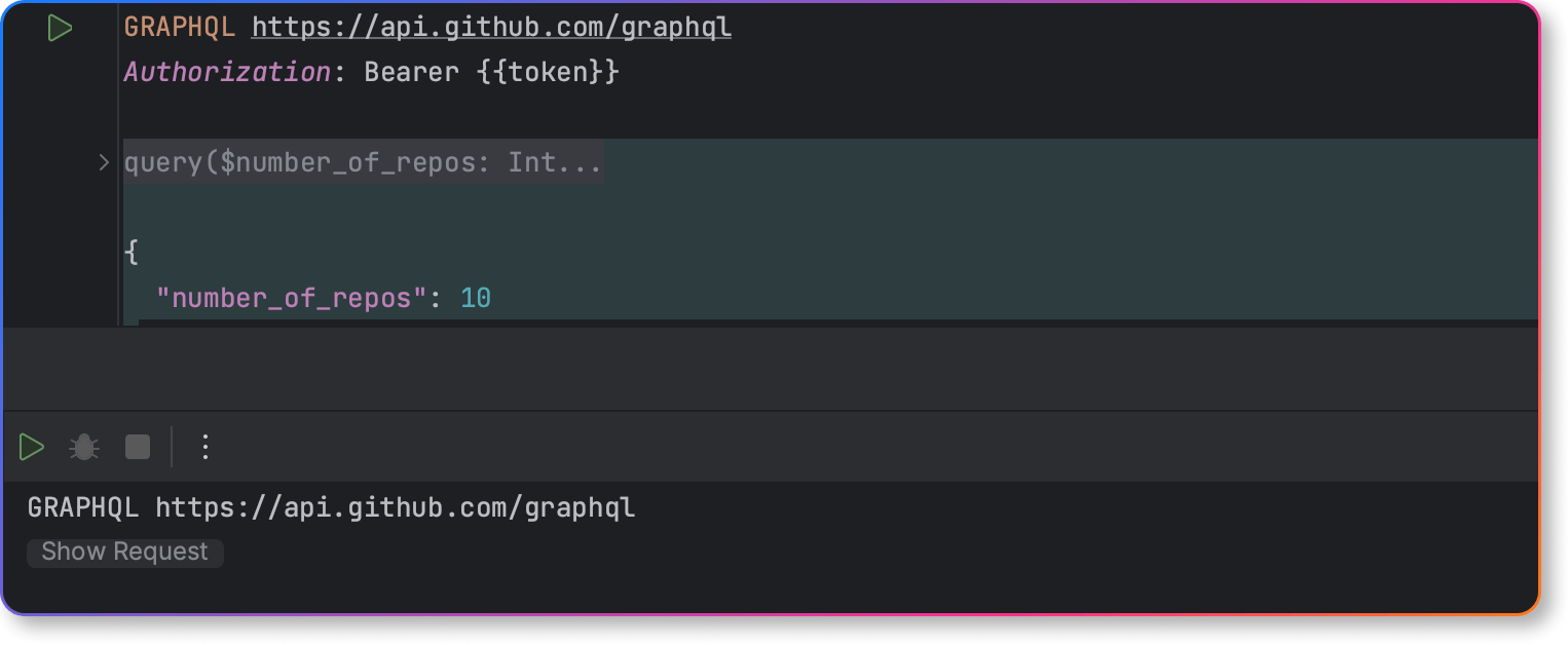 GraphQL request in HTTP Client in IntelliJ IDEA