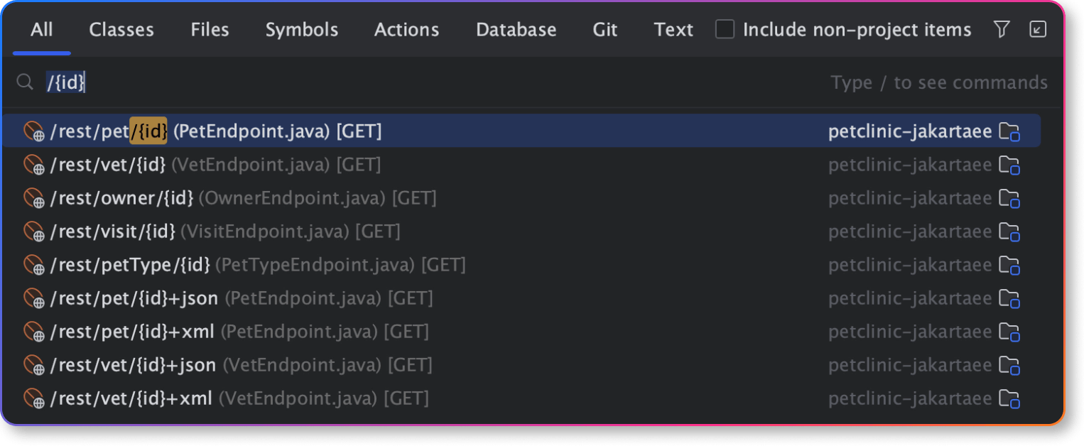 IntelliJ IDEA URL mappings in Search Everywhere