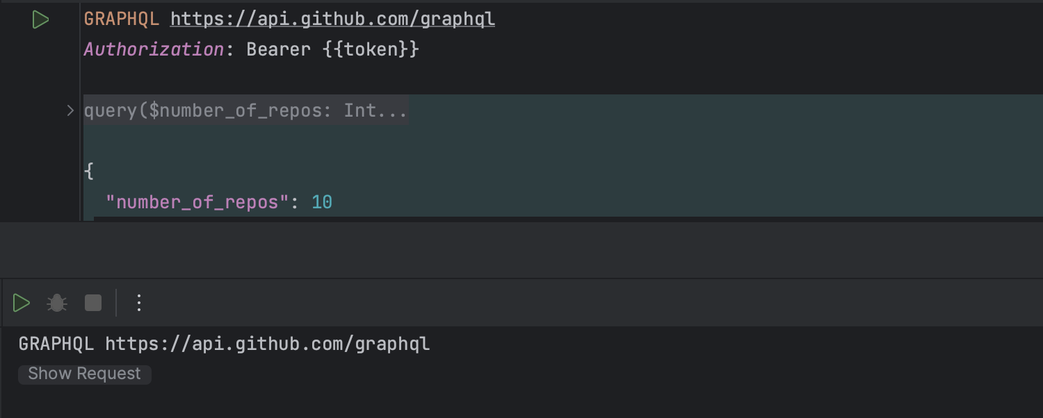 GraphQL request in HTTP Client in IntelliJ IDEA