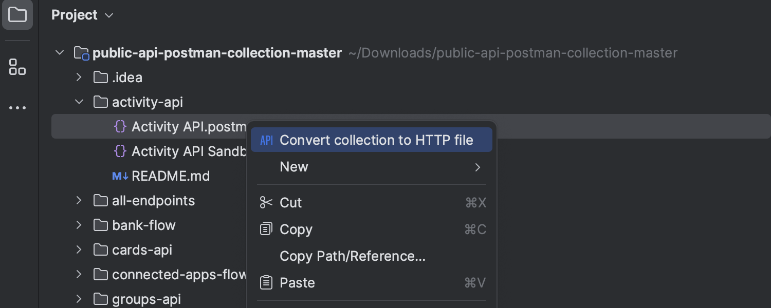 Import Postman collections
