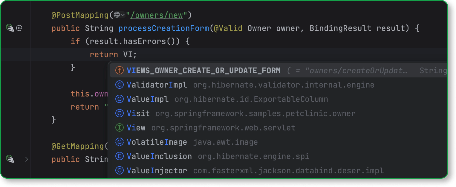 Smart code completion for Spring in IntelliJ IDEA