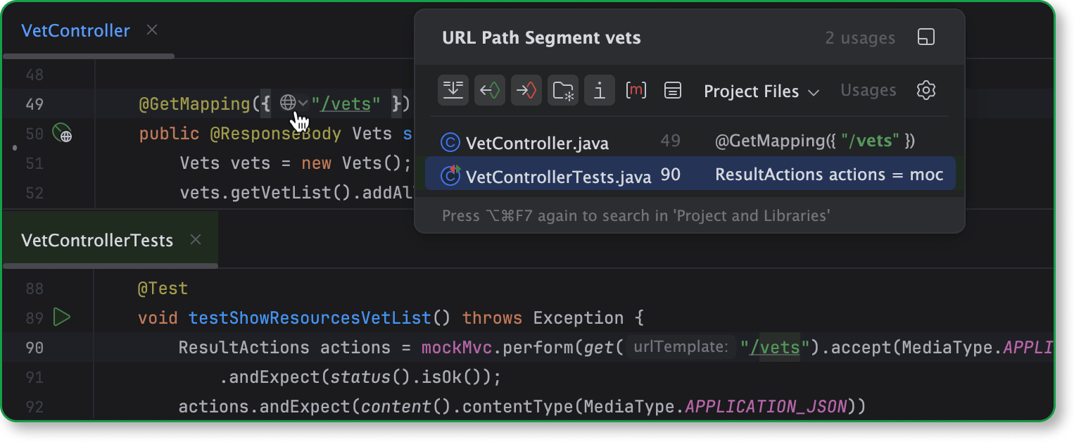 Spring client-service navigation in IntelliJ IDEA