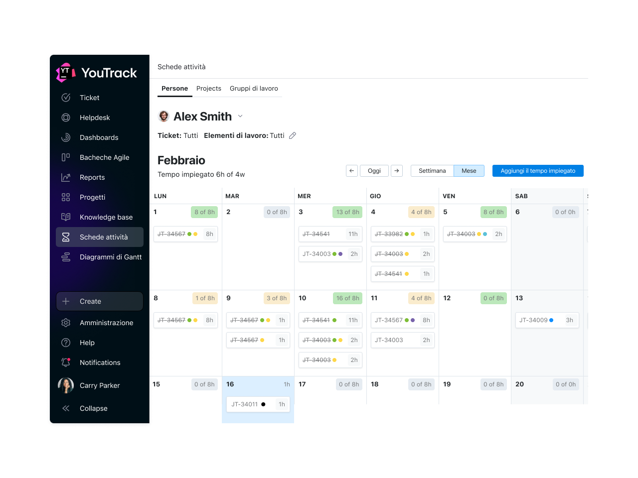 YouTrack Timesheets