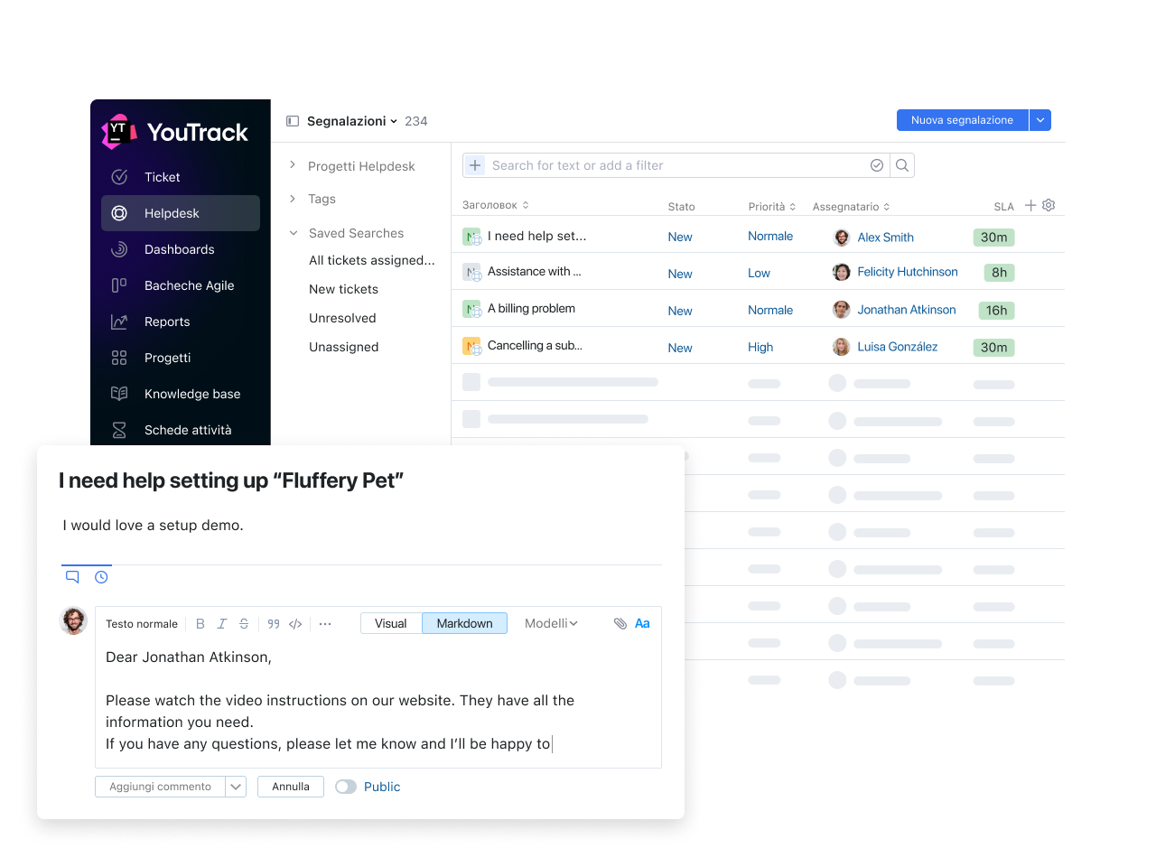 YouTrack Helpdesk Projects