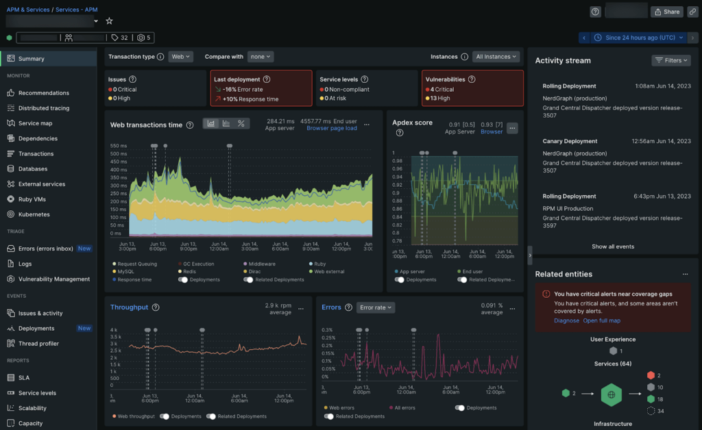 New relic dynamic code analysis