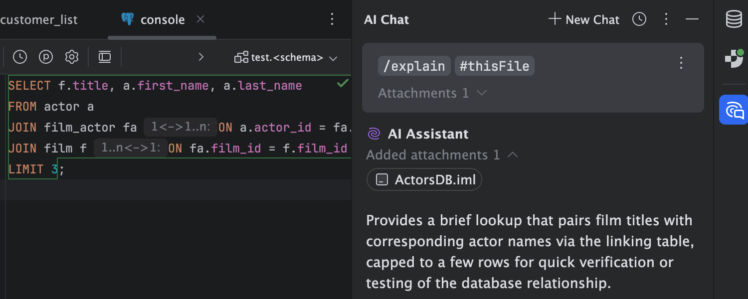 Filter data in the table