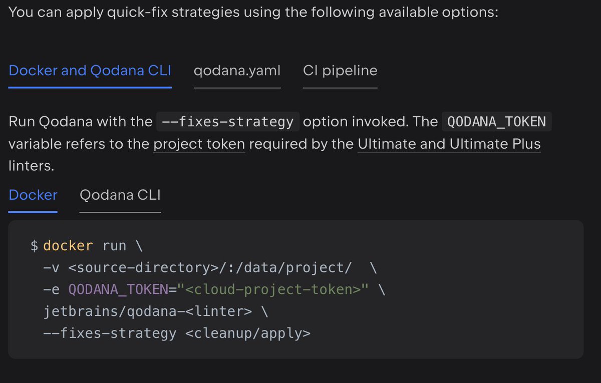 quick fixes in Qodana
