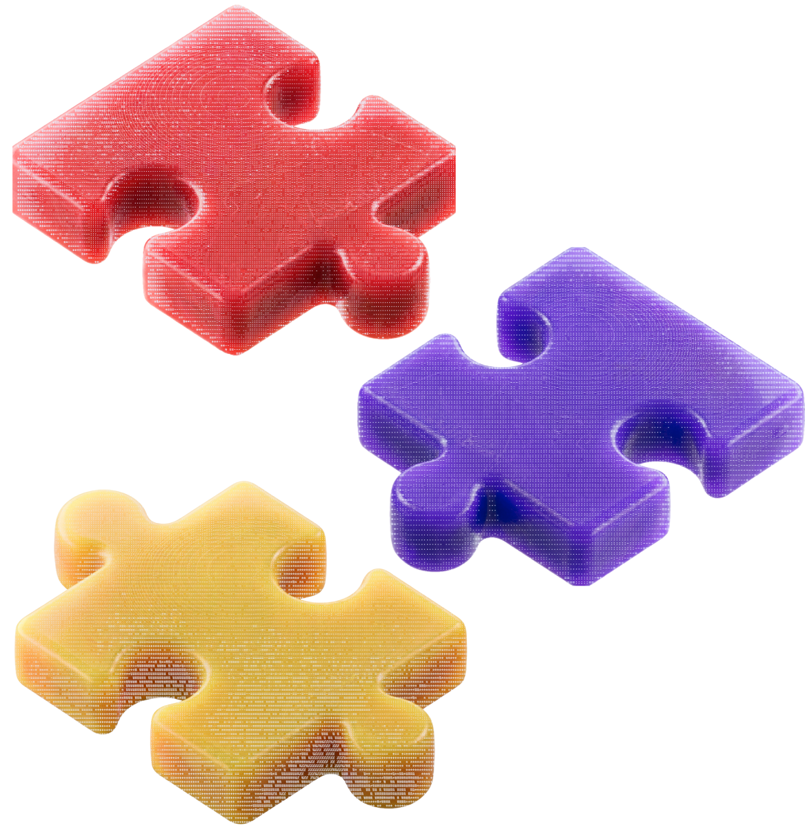 Interlocking puzzle pieces representing JetBrains plugins